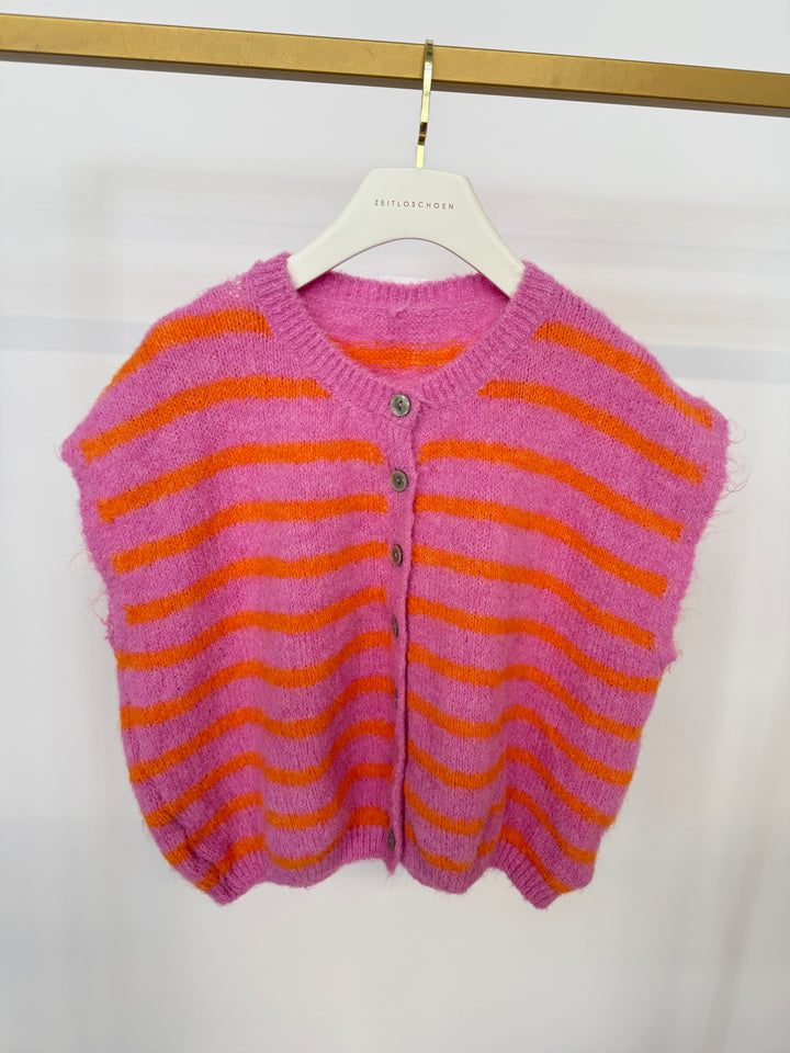 GESTREIFTE WESTE COSIMA ORANGE (B-WARE)