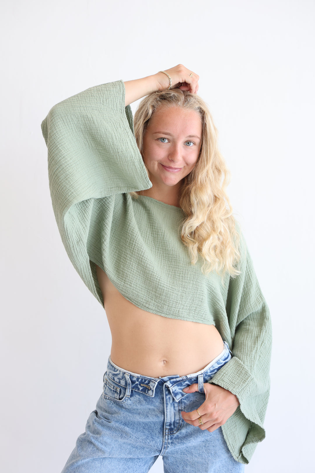 Off-Shoulder Musselinshirt Liz
