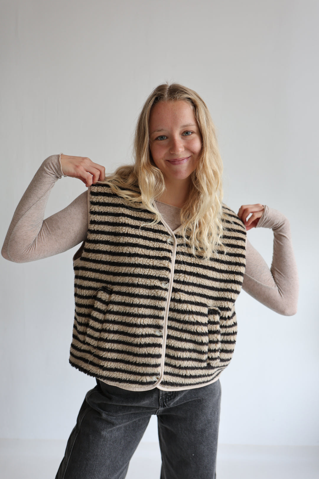 Striped Teddy Vest