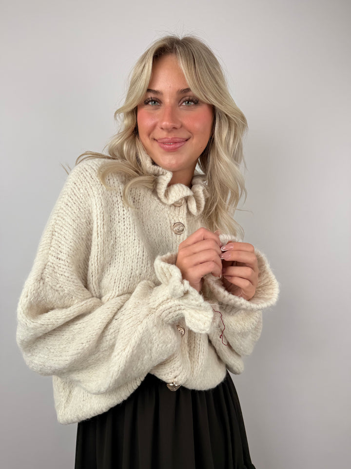 Cardigan mit Rüschenkragen Melli