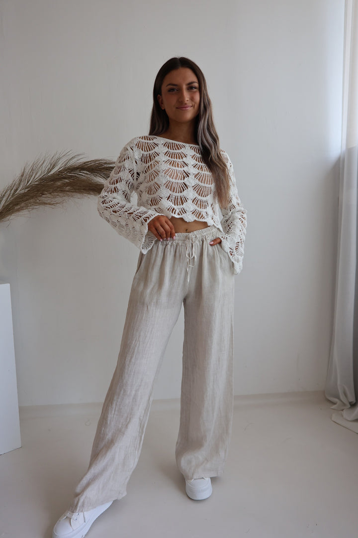 Leichter Cropped Pullover Shell Crochet