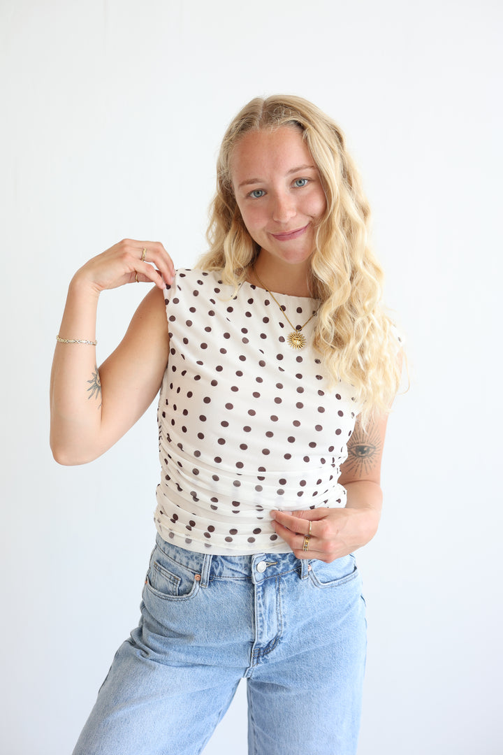 Ruffled Polka Dots Top