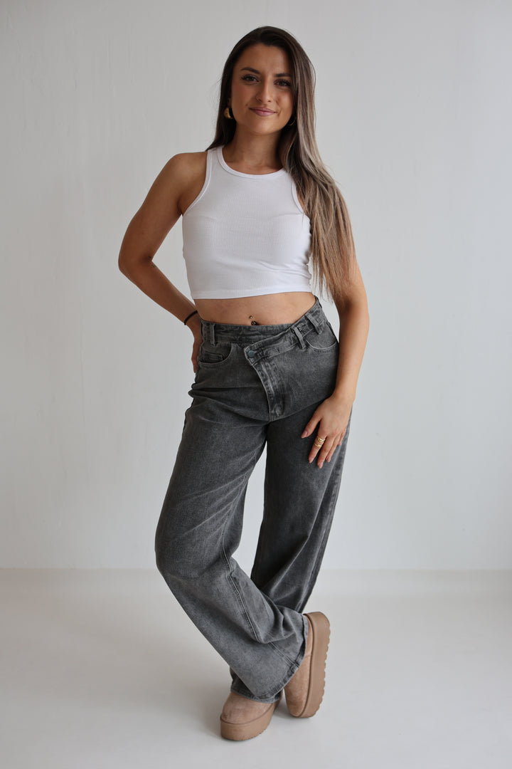 Asymmetrische Straight Fit Jeans Daria