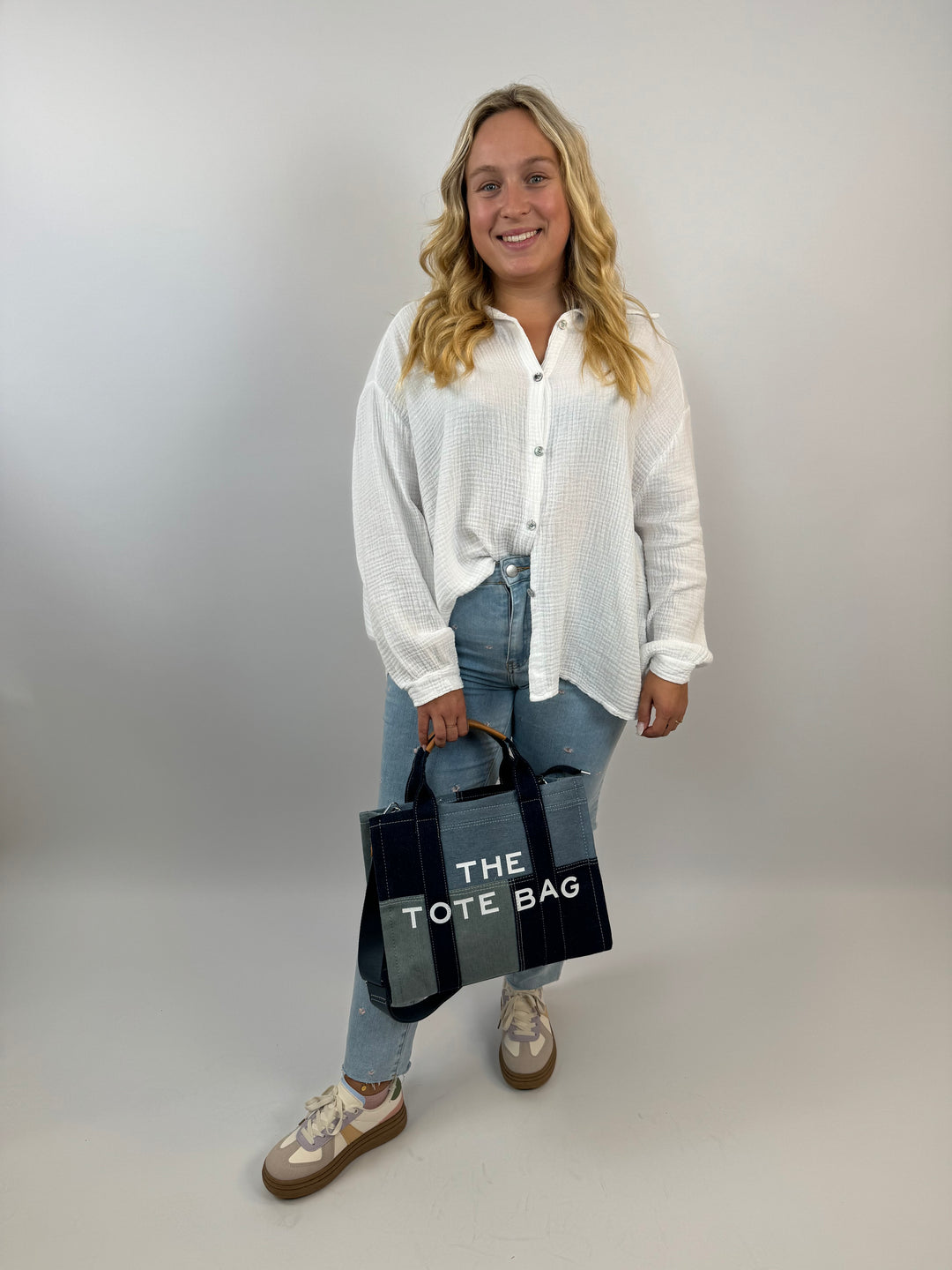 Tote Bag im Denimlook