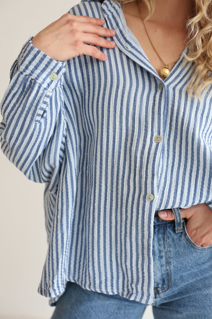 Gestreifte Musselinbluse Meadow