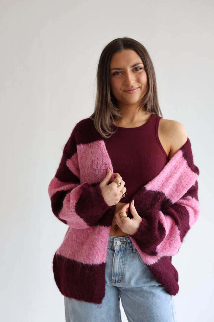 Cloudy Stripes Cardigan