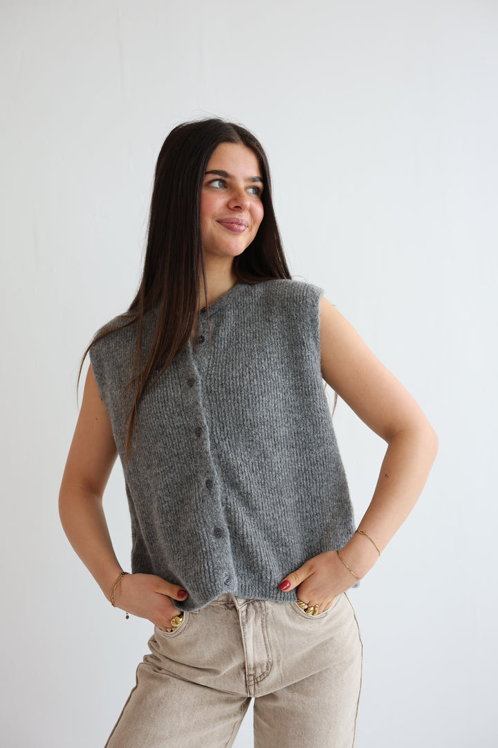 Einfarbige Weste Jolina