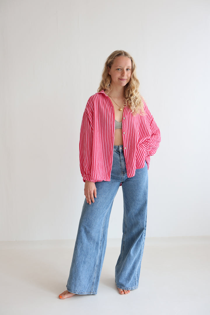 Gestreifte Musselinbluse Meadow