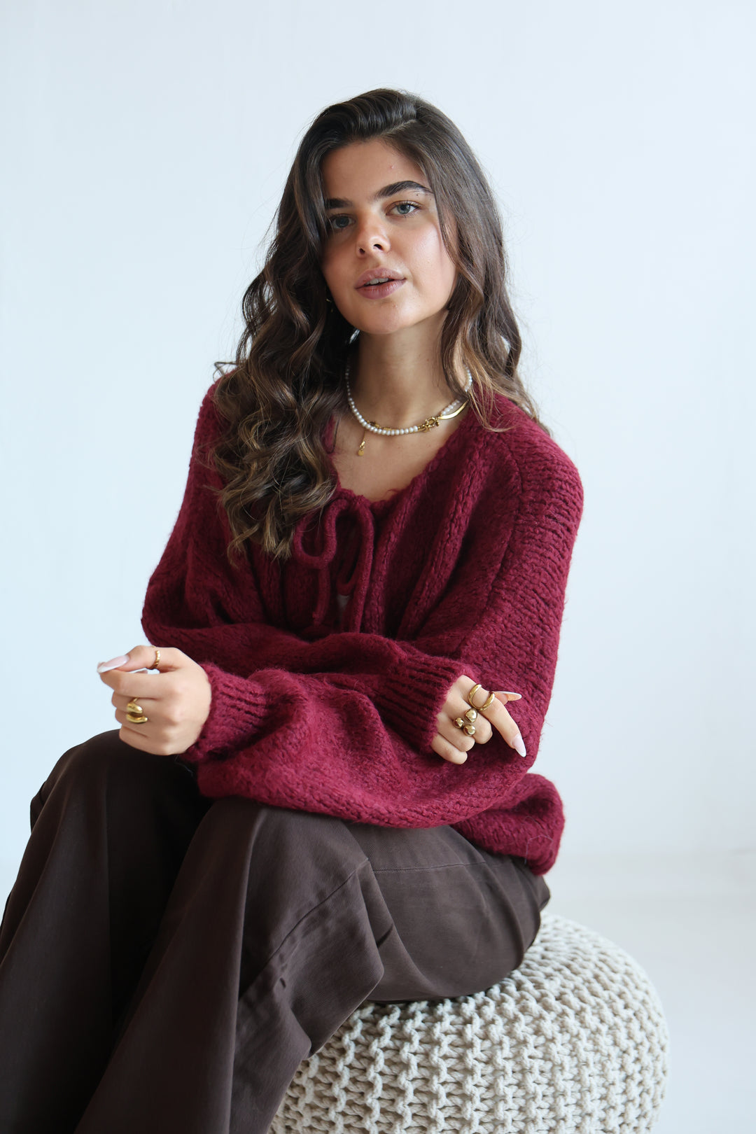 Langarm Cardigan mit Schleifen Lilly