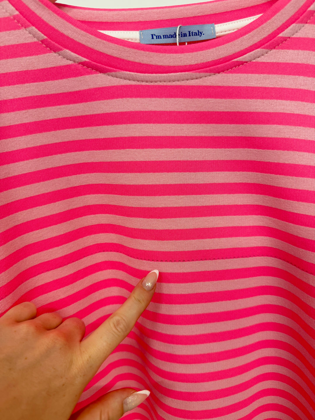 STRIPE SWEATER LAURA PINK (B-WARE)