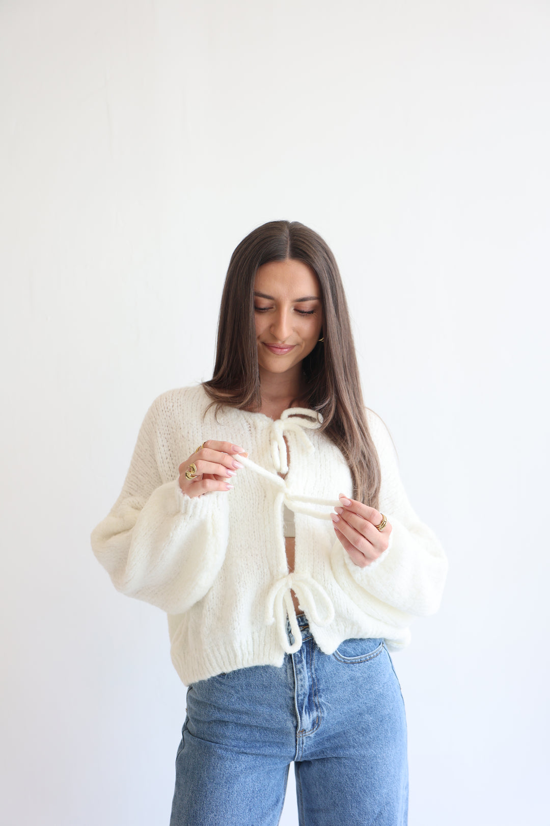 Langarm Cardigan mit Schleifen Lilly
