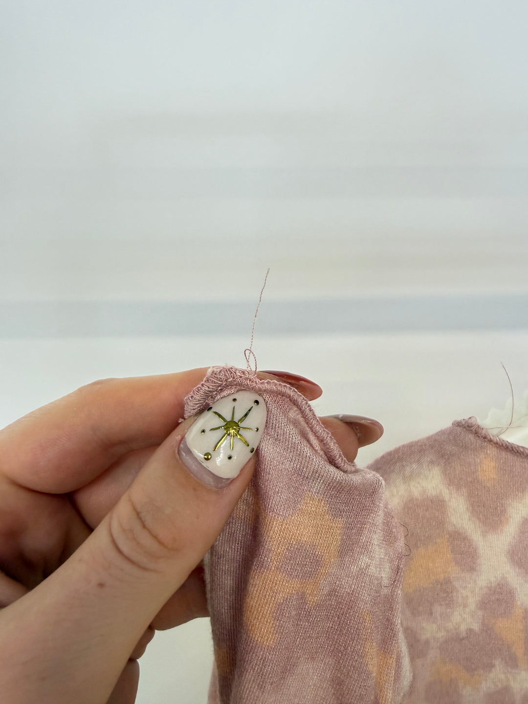 CASHMERE LONGSLEEVE MIT LEOPRINT ROSA (B-WARE)