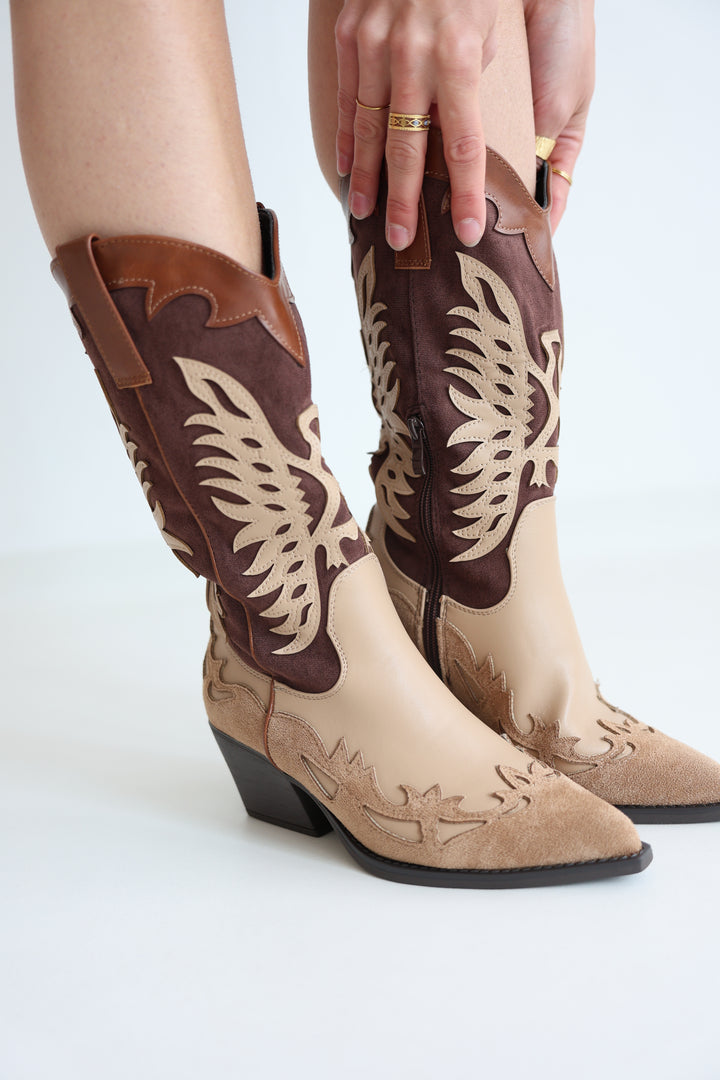 Two-Tone Cowboy Boots