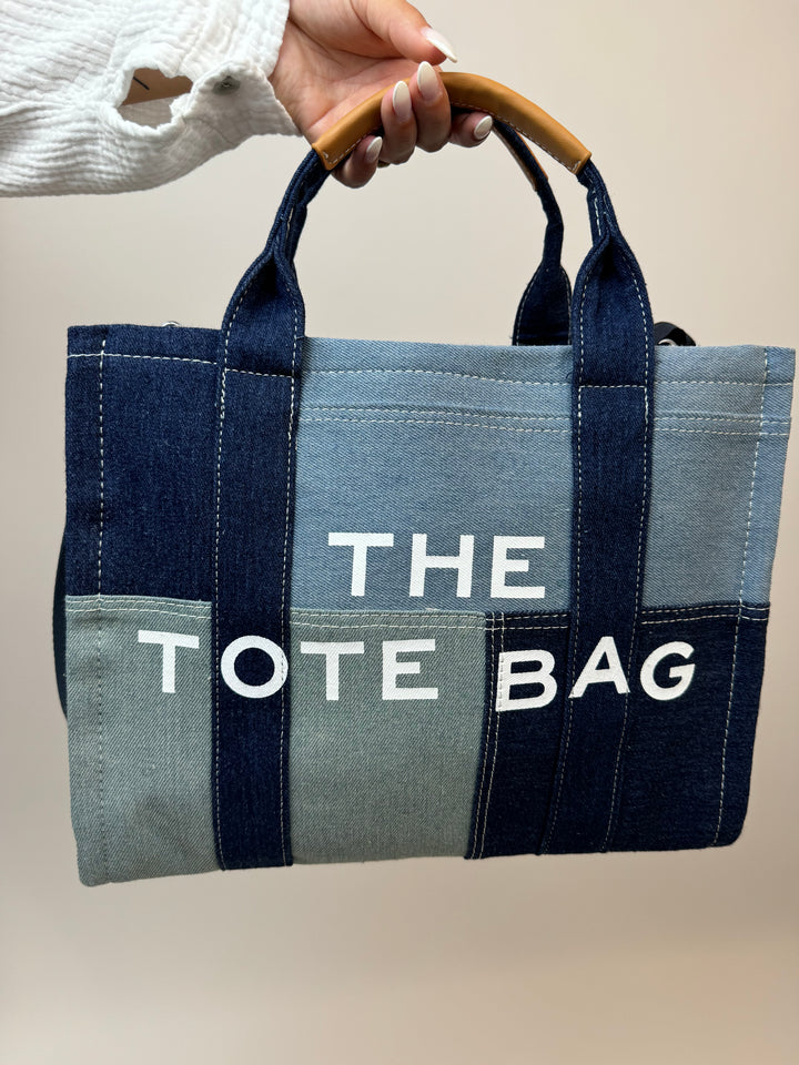 Tote Bag im Denimlook