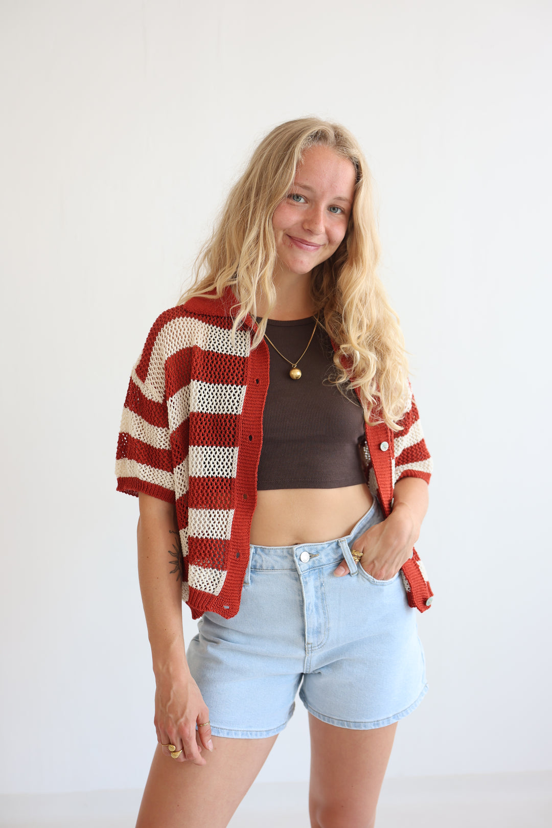 Crochet Polo T-Shirt
