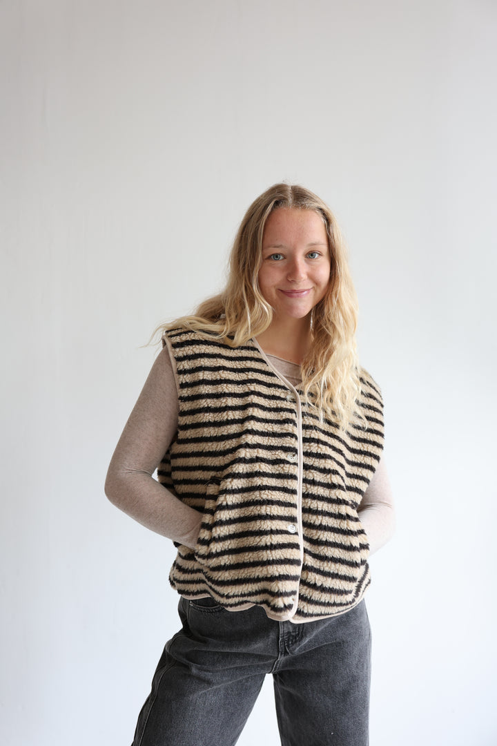 Striped Teddy Vest