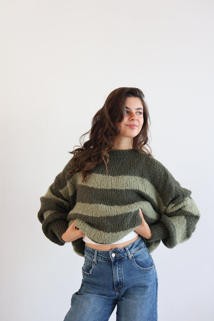 Fluffy Blockstripes Pullover Hannah