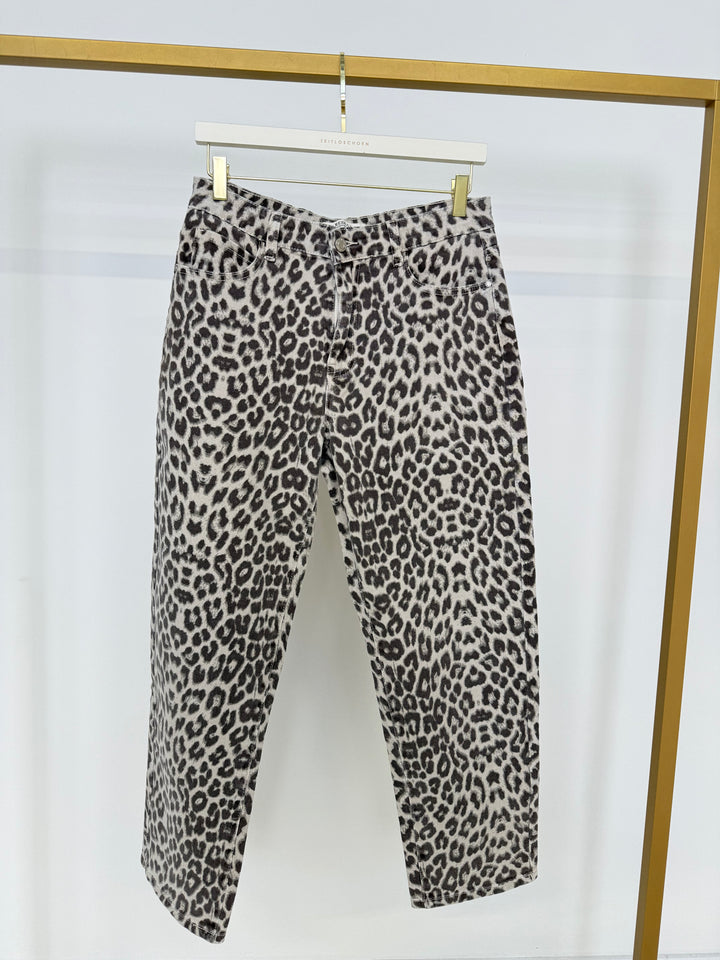MOM JEANS MIT LEOPRINT GR.L/40 (B-WARE)