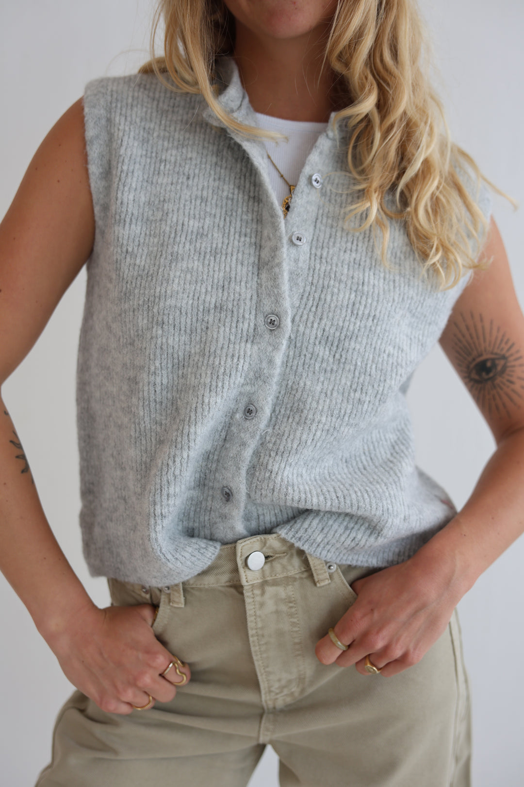 Einfarbige Weste Jolina