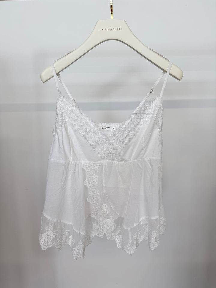 WHITE LACE BABYDOLL TOP GR.M/38 (B-WARE)