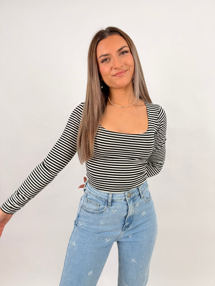 Cropped Longsleeve Simply Seamless Stripes