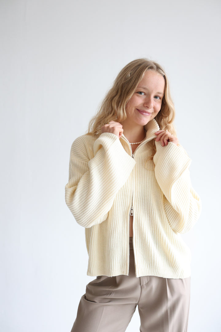Soft Glow Zip Cardigan