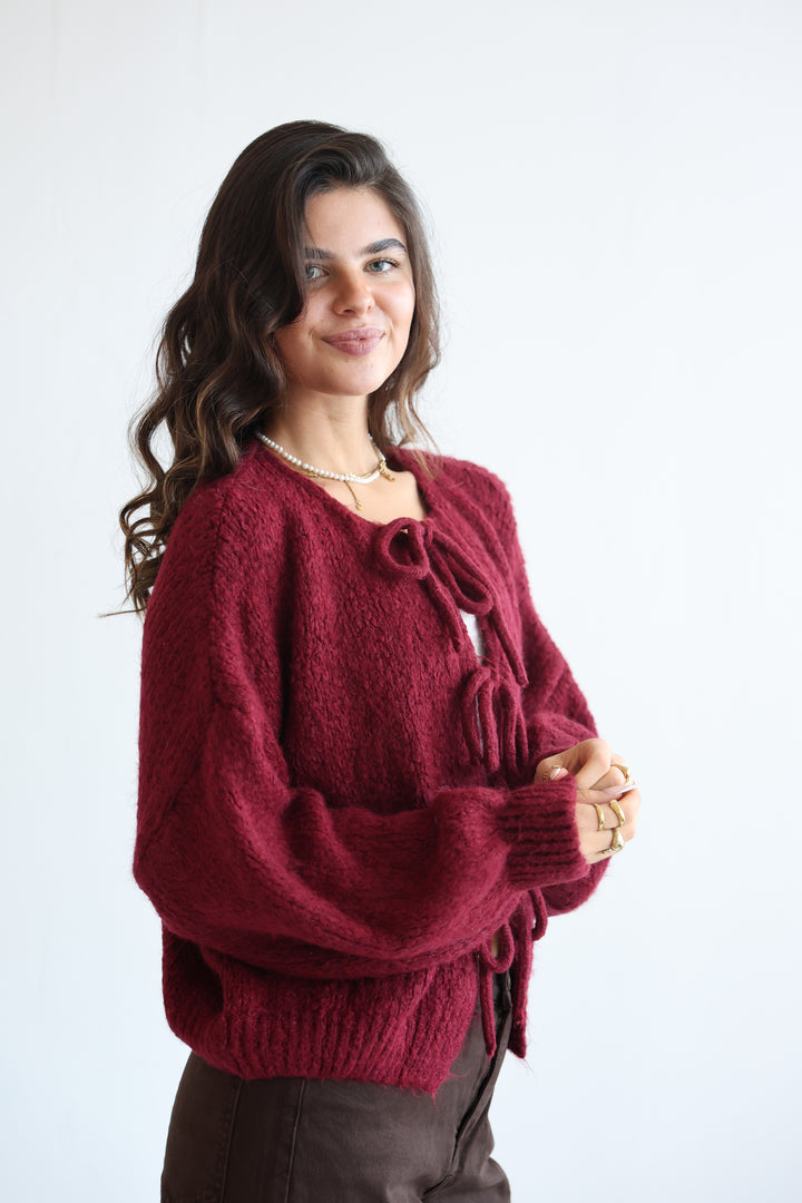 Langarm Cardigan mit Schleifen Lilly
