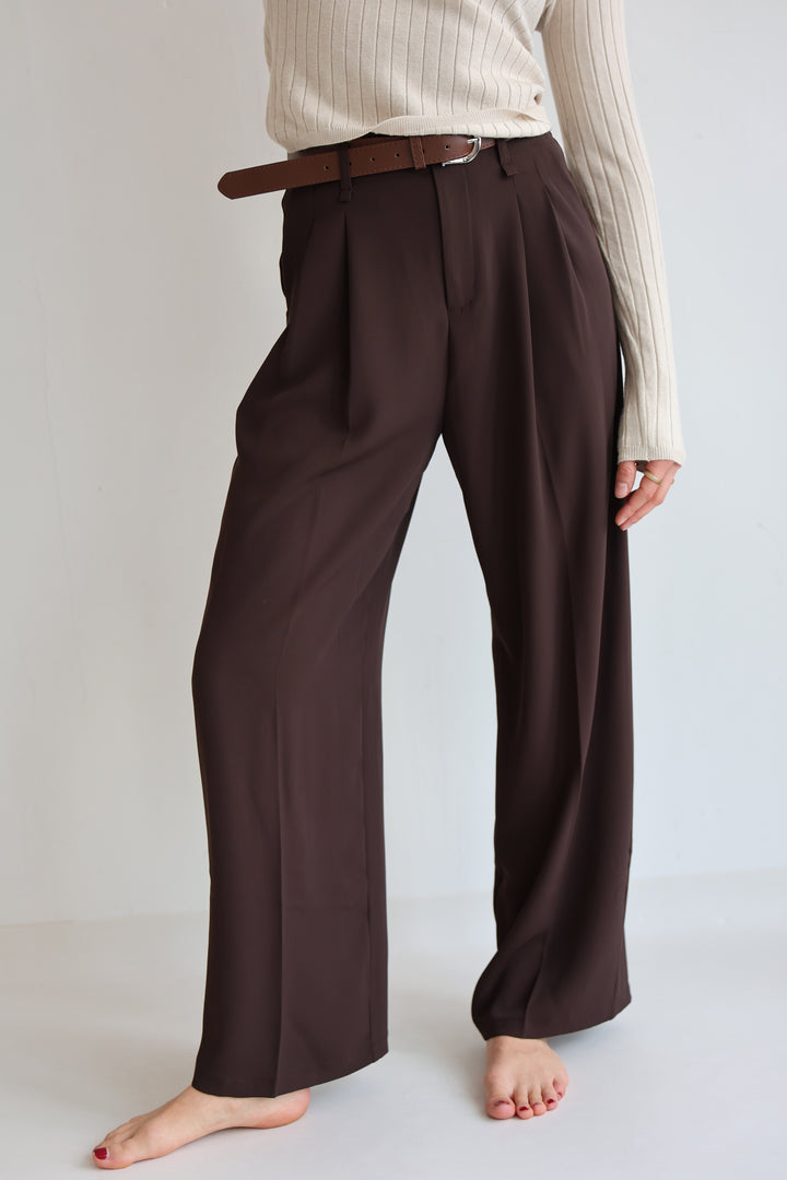 Bundfaltenhose mit Gürtel Anna (23091)