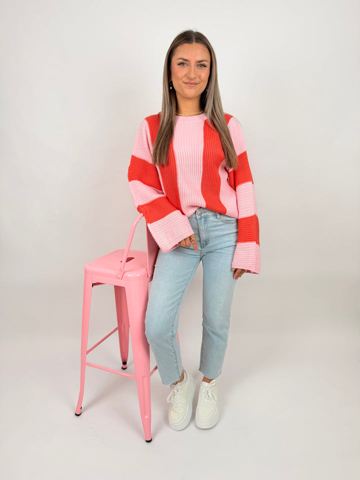 Oversize Pullover Block Stripes