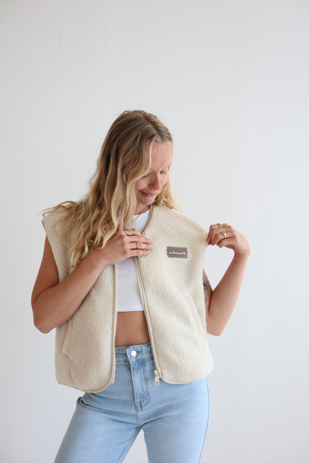 Teddy Zip Vest Namaste