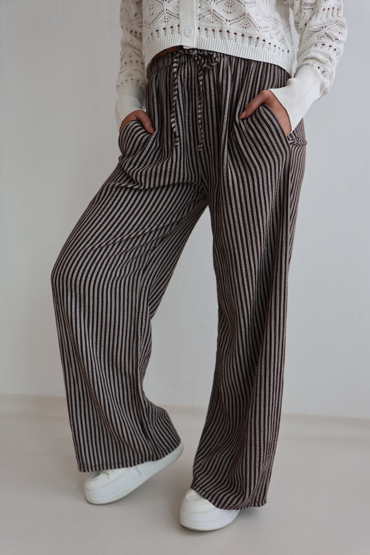 Lange Musselinhose mit Streifen Little Lines