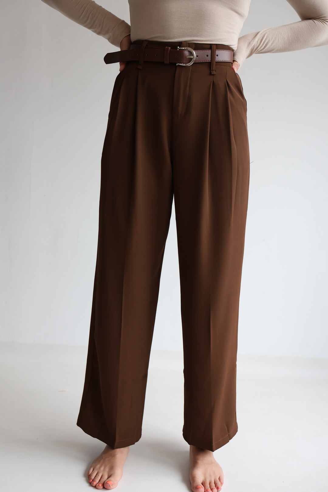 Bundfaltenhose mit Gürtel Anna