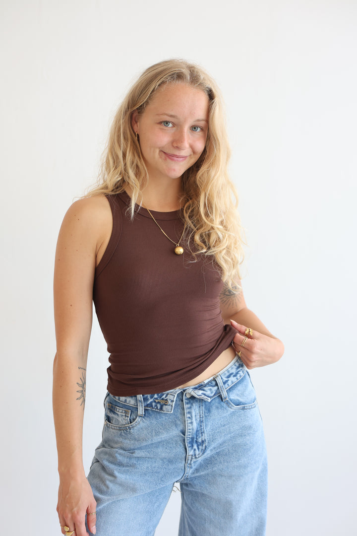 Slim Fit Ribbed Tanktop