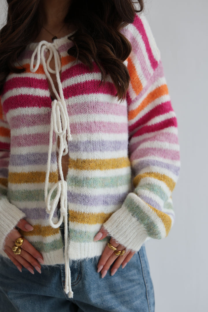 Rainbow Stripe Cardigan