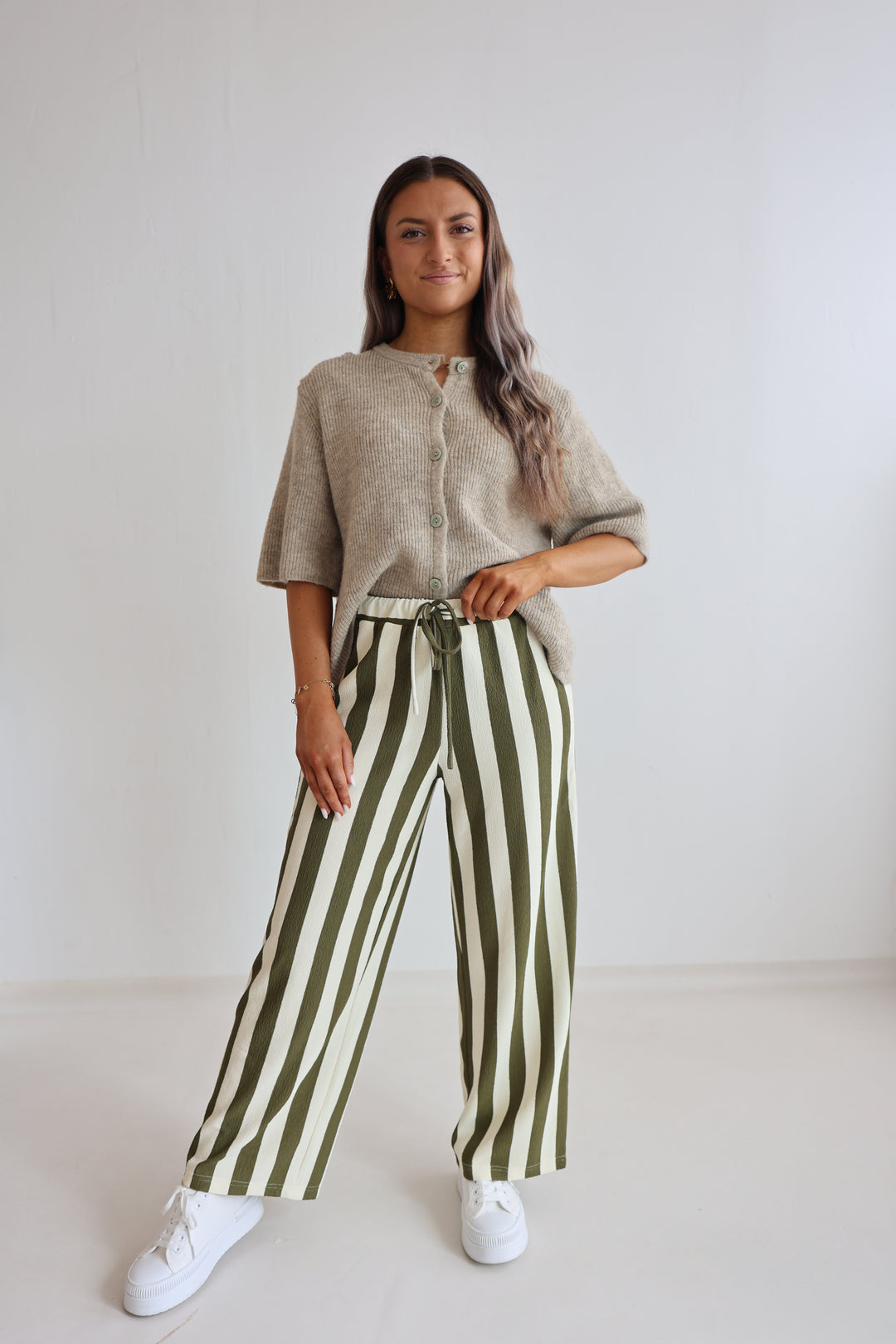 Gestreifte Hose Blockstripes (kurze Länge)