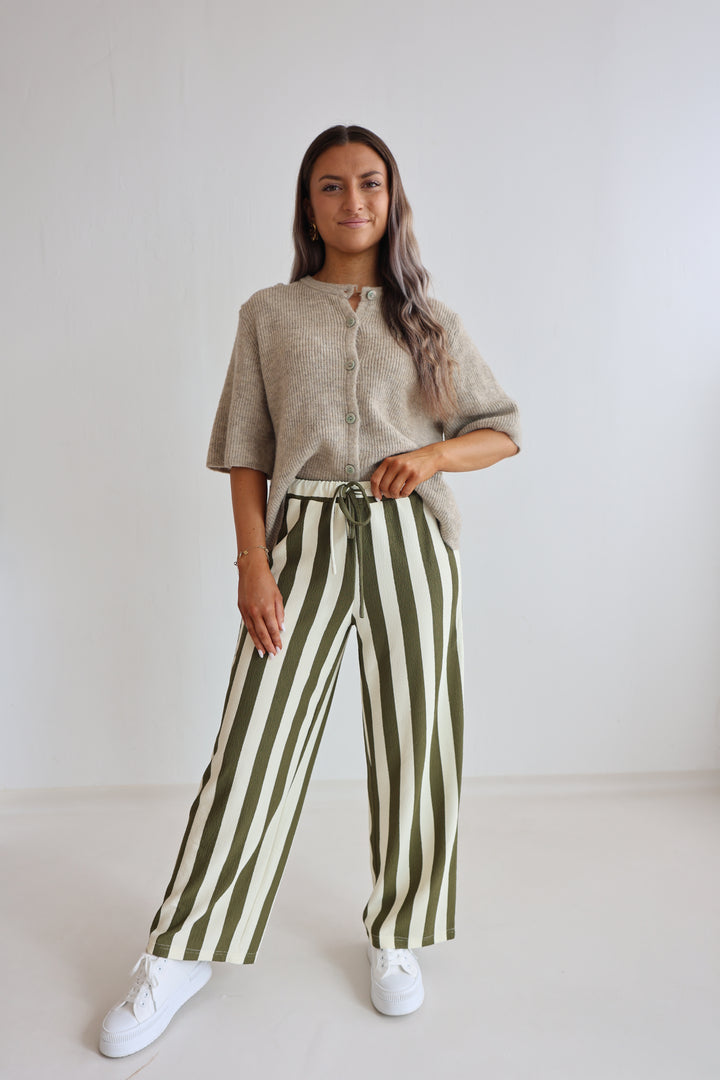 Gestreifte Hose Blockstripes (kurze Länge)