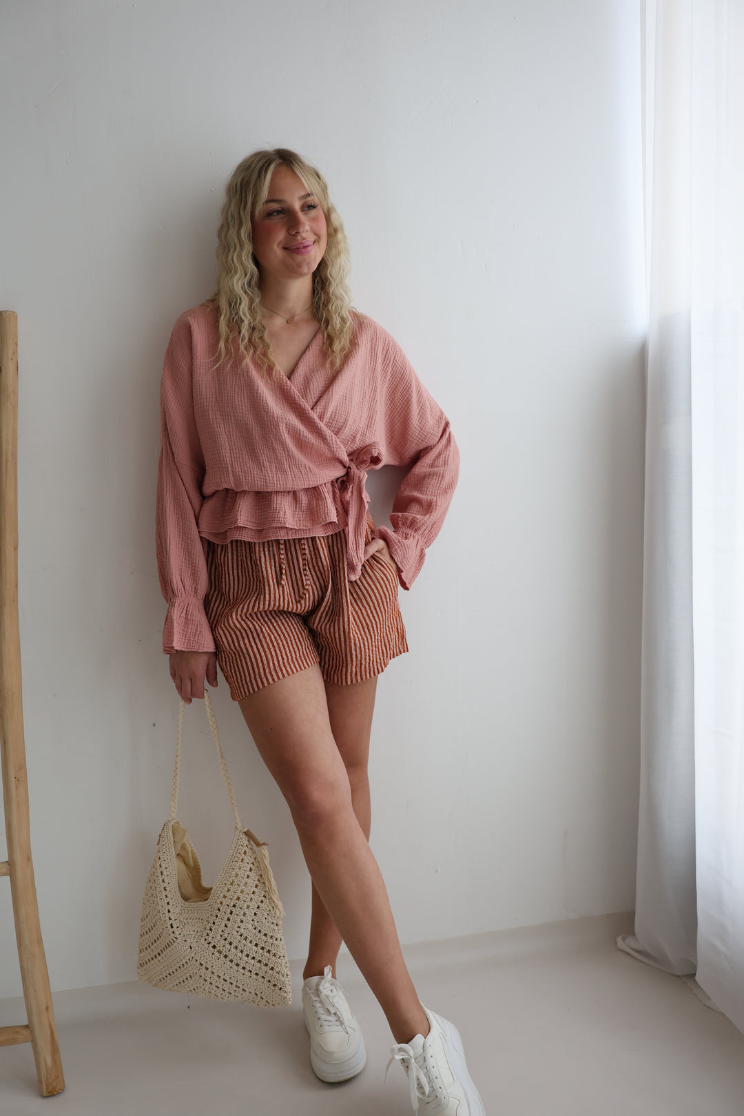 Wickelbluse aus Musselin Melly