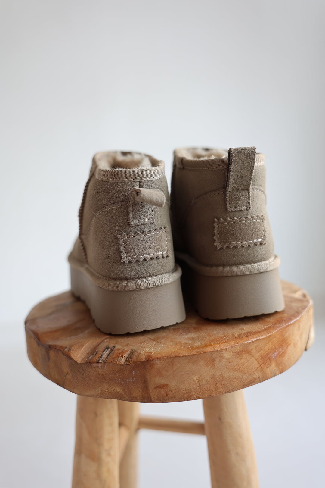 Leather Mini Plateau Boots