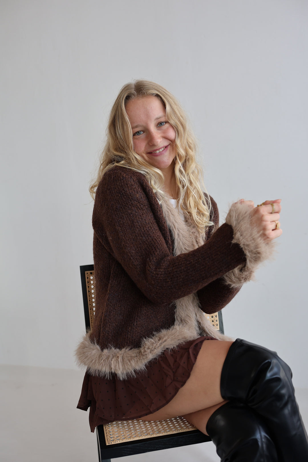 Coco Faux Fur Cardigan
