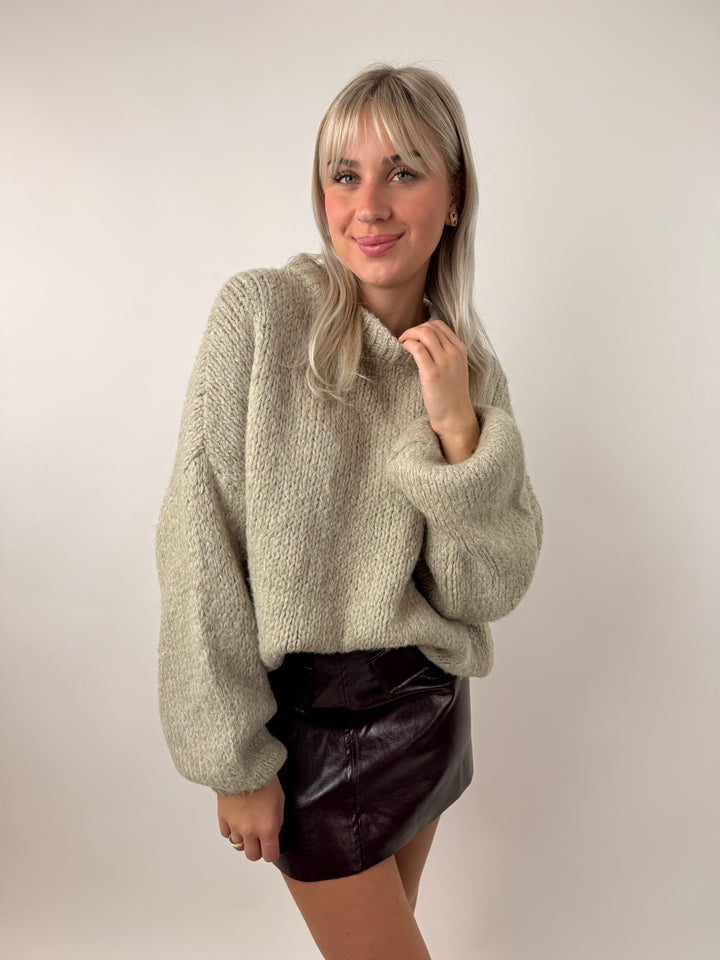 Einfarbiger Strickpullover Hampton