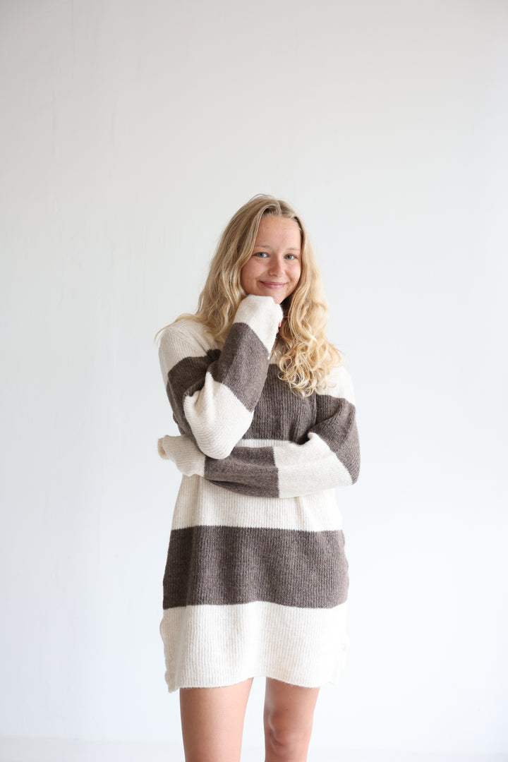Soft Stripe Knit Dress