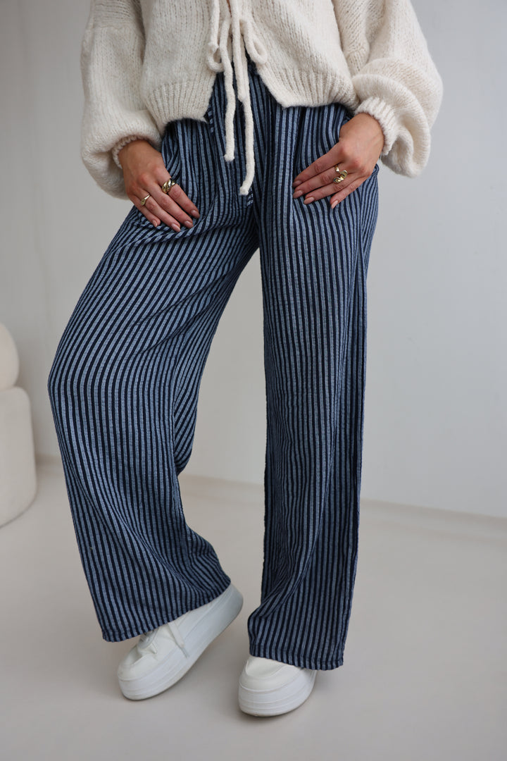 Lange Musselinhose mit Streifen Little Lines