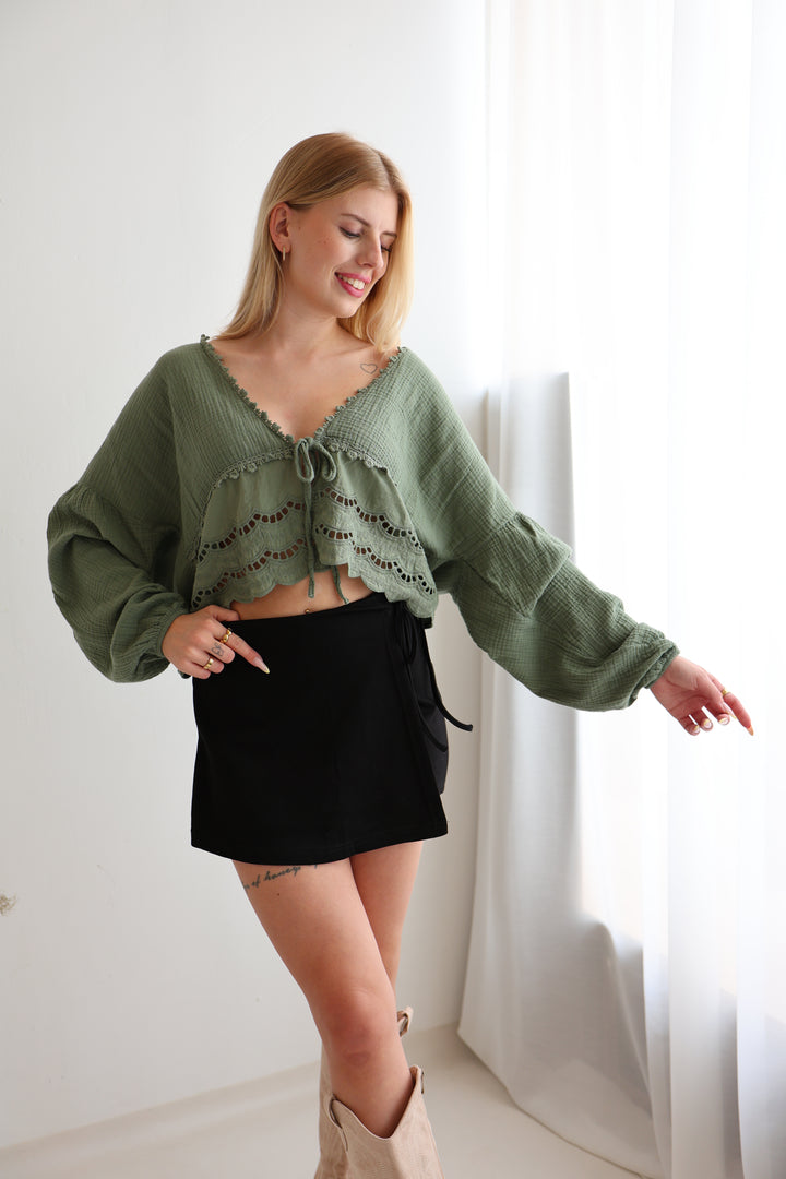 Musselinbluse Sweet Ruffles