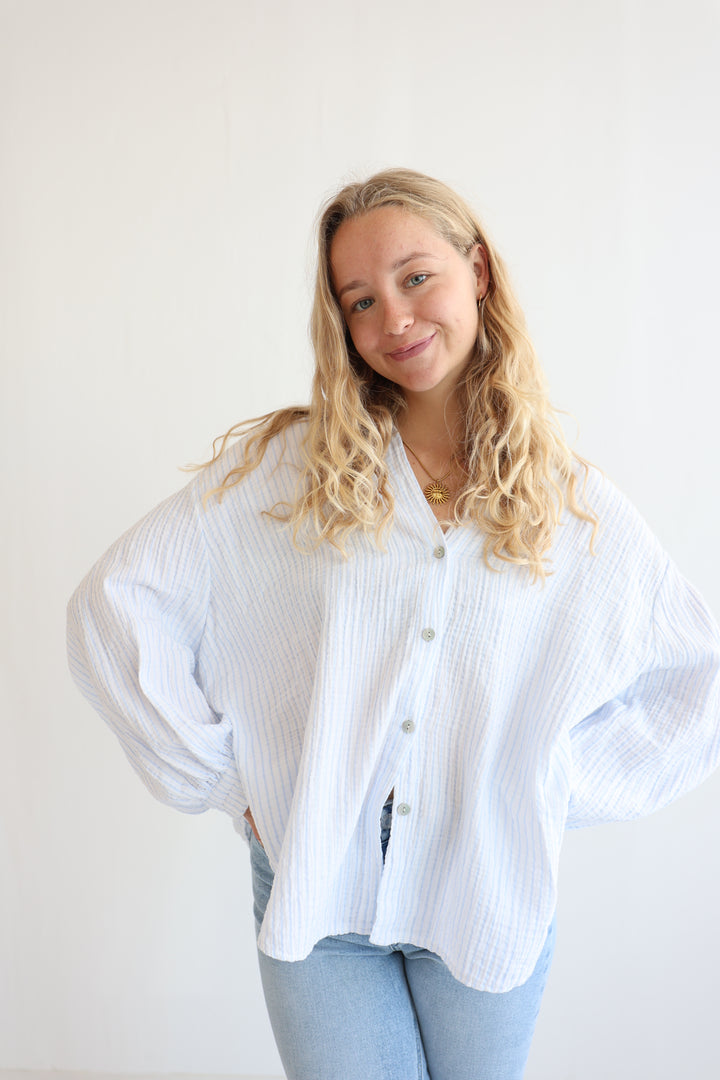 Musselinbluse Casual Stripes