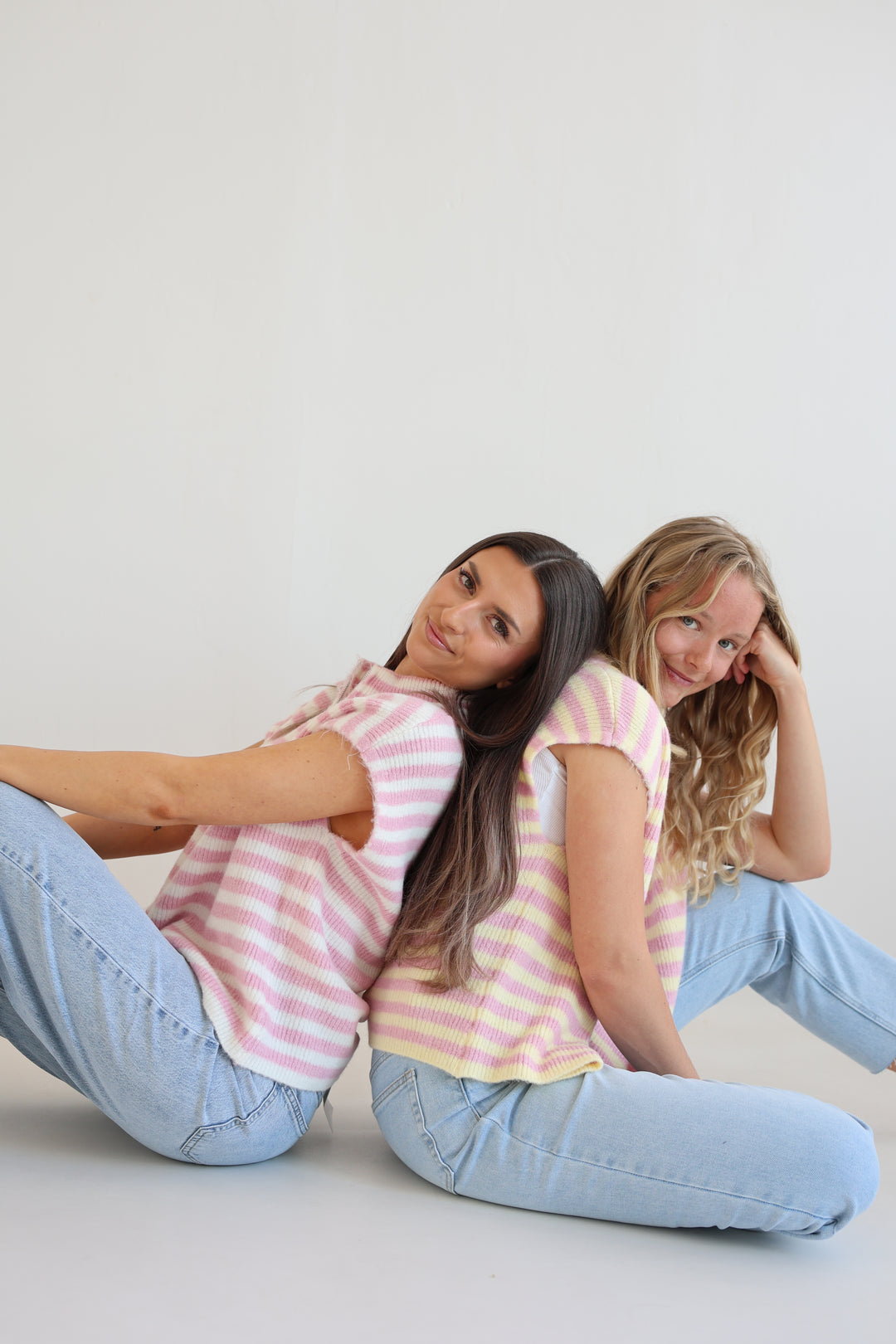 Zip Vest Fine Stripes