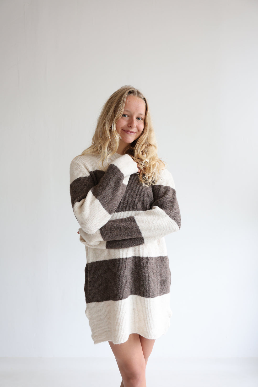 Soft Stripe Knit Dress