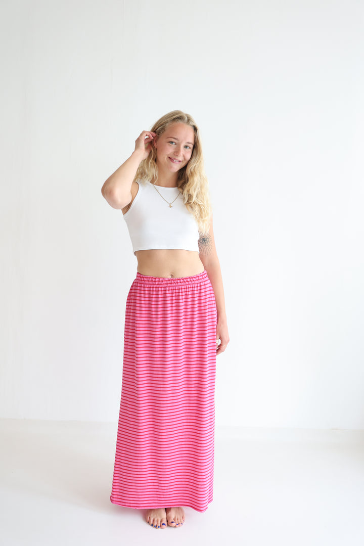 Striped Sweat Skirt