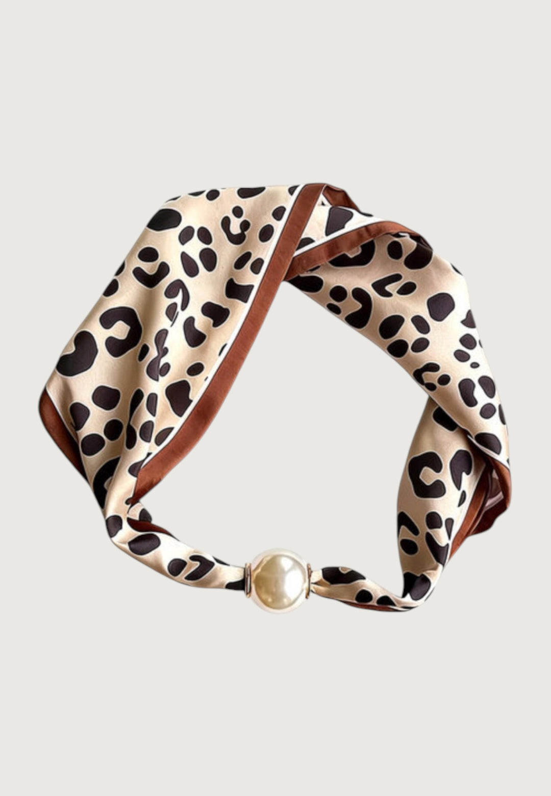 Leopard Luxe Pearl Scarf