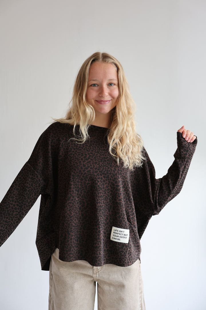 Sweater mit Leoprint Everyday
