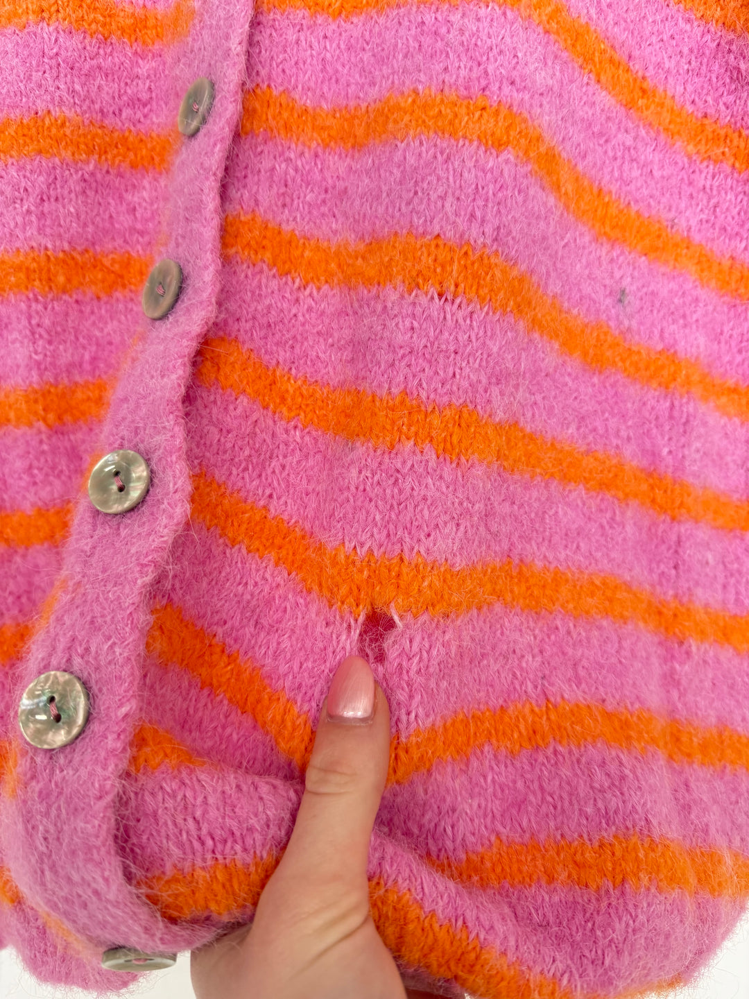 GESTREIFTE WESTE COSIMA ORANGE (B-WARE)